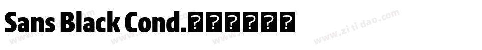 Sans Black Cond.字体转换